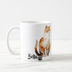 Pet's Simple Modern Cool Typography Name and Photo Coffee Mug