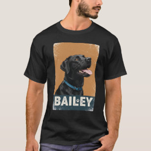 Pet's Simple Modern Cool Typography Name and Photo T-Shirt