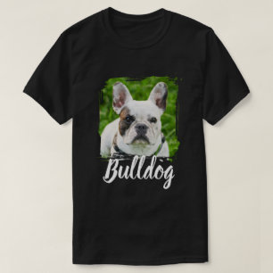 Pet's Simple Modern Cool Typography Name and Photo T-Shirt