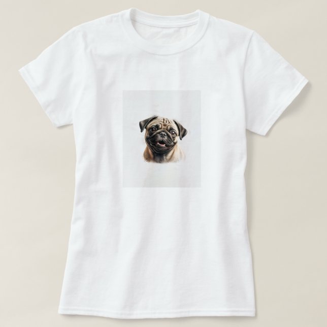Pet's Simple Modern Cool Typography Name and Photo T-Shirt (Design Front)