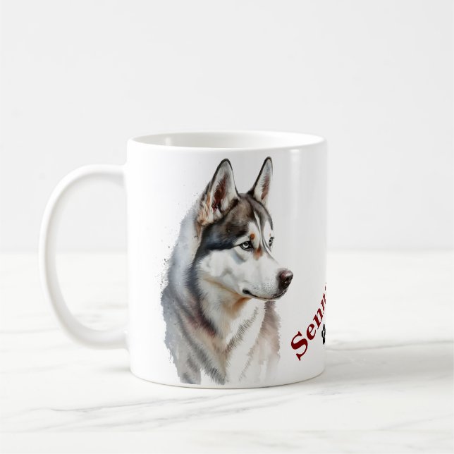 Pet's Simple Modern Cool Typography Name Coffee Mug (Left)