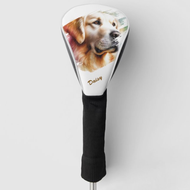 Pet's Simple Modern Cool Typography Name Golf Head Cover (Front)
