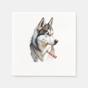 Pet's Simple Modern Cool Typography Name Napkin