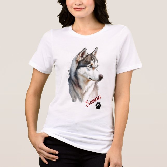 Pet's Simple Modern Cool Typography Name Tri-Blend Shirt (Front)