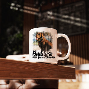 Pet's Simple Modern custom Name and Photo Mug