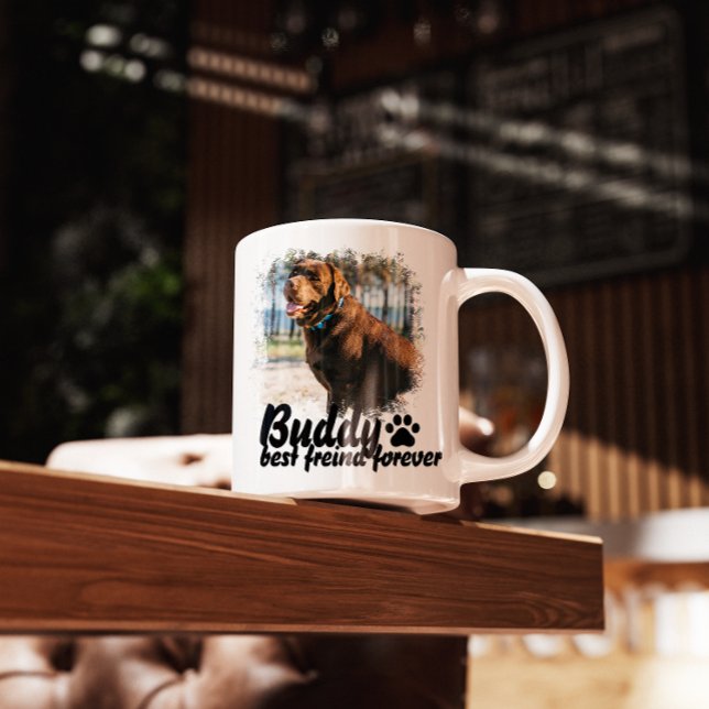 Pet's Simple Modern custom Name and Photo Mug (Creator Uploaded)