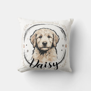 Pet's Simple Modern Elegant Chic Name and Photo Cushion