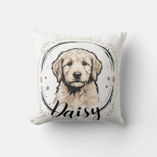Pet's Simple Modern Elegant Chic Name and Photo Cushion