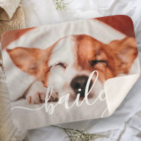 Pet's Simple Modern Elegant Chic Name and Photo