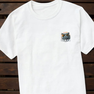Pet's Simple Modern Grunge Cool Name and Photo T-Shirt