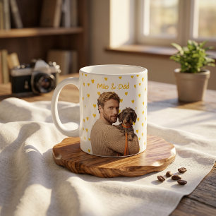 Pet's Simple Modern Name and Photo Coffee Mug