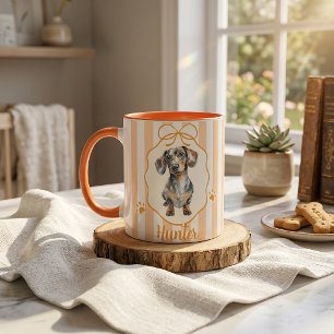 Pet's Simple Modern Name and Photo Mug