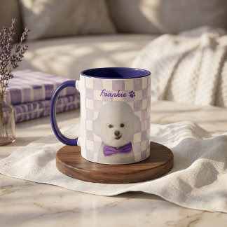 Pet's Simple Modern Name and Photo Mug