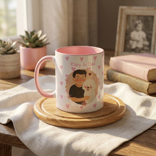 Pet's Simple Modern Name and Photo Mug