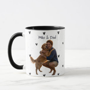 Pet's Simple Modern Name and Photo Mug