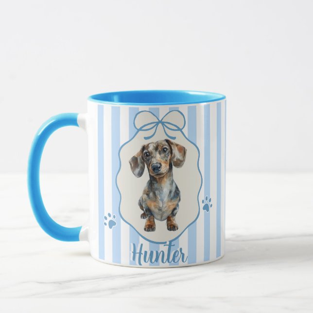 Pet's Simple Modern Name and Photo Mug (Left)