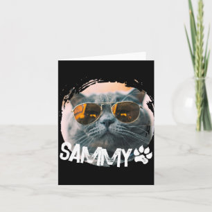 Pets Simple Modern Nge Cool Name And Photo  Card