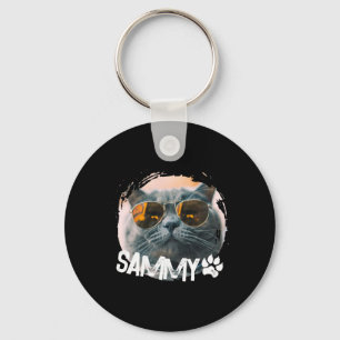 Pets Simple Modern Nge Cool Name And Photo Key Ring