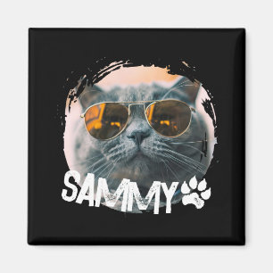Pets Simple Modern Nge Cool Name And Photo  Magnet