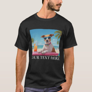 Pet's Simple Modern Personalised Photo and Text T-Shirt