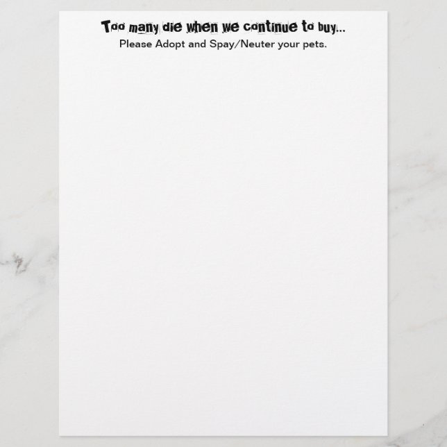 Pets Spay Neuter Adopt Pet Overpopulation Quote (Front)