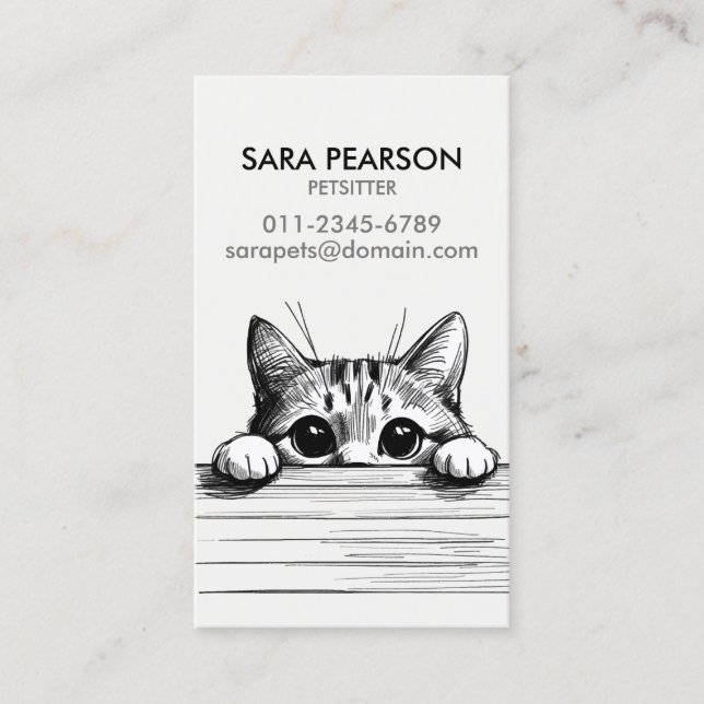 Petsitter Pet Minder Animals Cats Business Card (Front)
