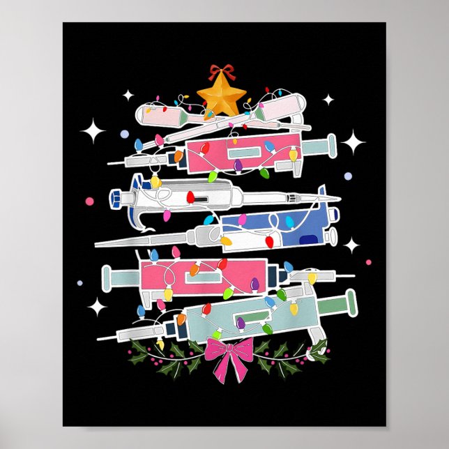 Pette Laboratory Christmas Tree Lights Med Laborat Poster (Front)