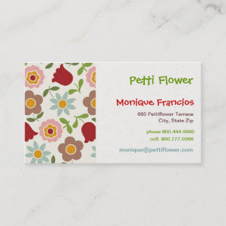 Petti Flower - Cream - Business Card