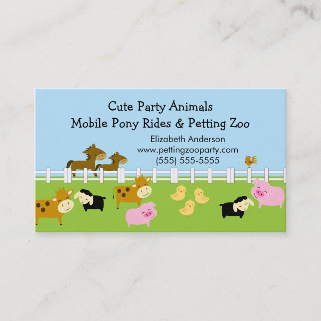 Petting Zoo Business Card (Front)