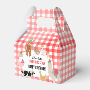 Petting Zoo Party Animals Barnyard Birthday Kids Favour Box