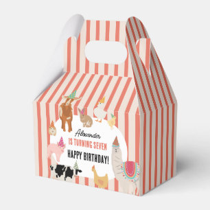 Petting Zoo Party Animals Barnyard Birthday Theme Favour Box
