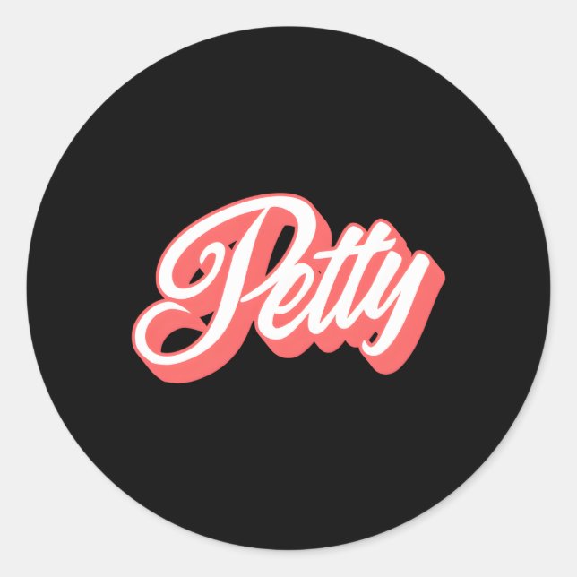 Petty Classic Round Sticker (Front)