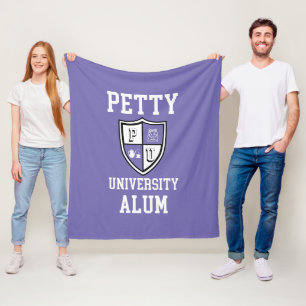 Petty University Alum grad alma mater lavender Fleece Blanket