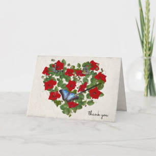 petunia and butterfly heart with brush card