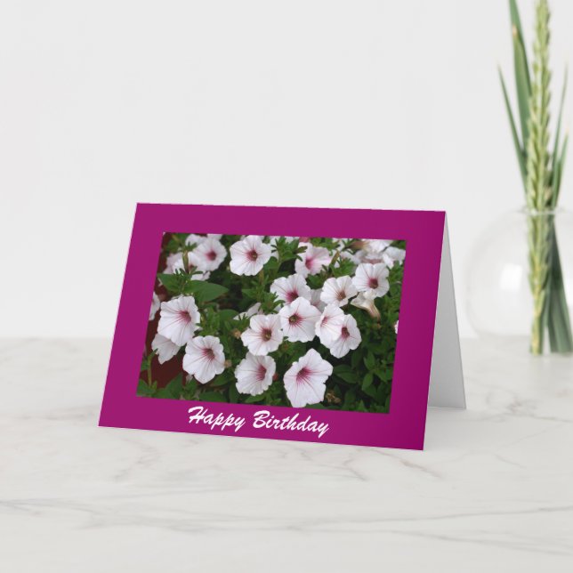 Petunia Birthday Greeting Card (Front)