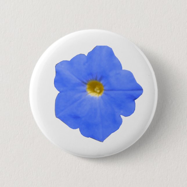 Petunia Blue and Yellow Button (Front)