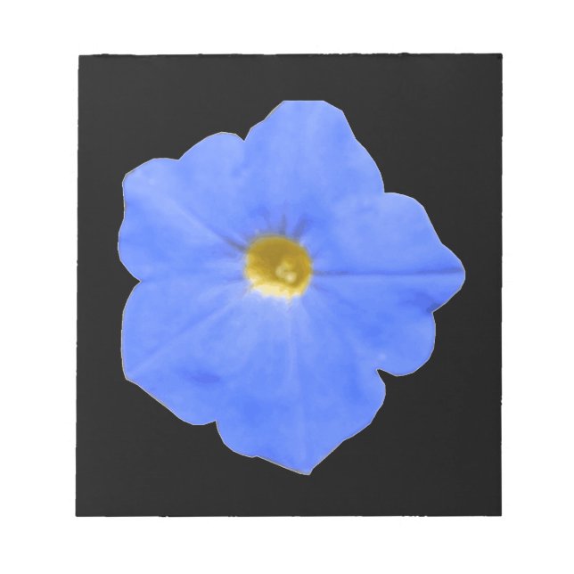 Petunia Blue and Yellow Notepad (Front)
