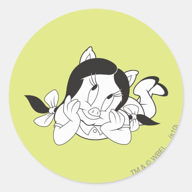 Petunia Dreaming Classic Round Sticker (Front)