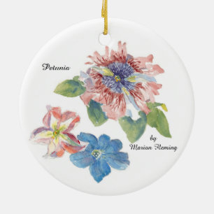 Petunia Flower Ceramic Tree Decoration