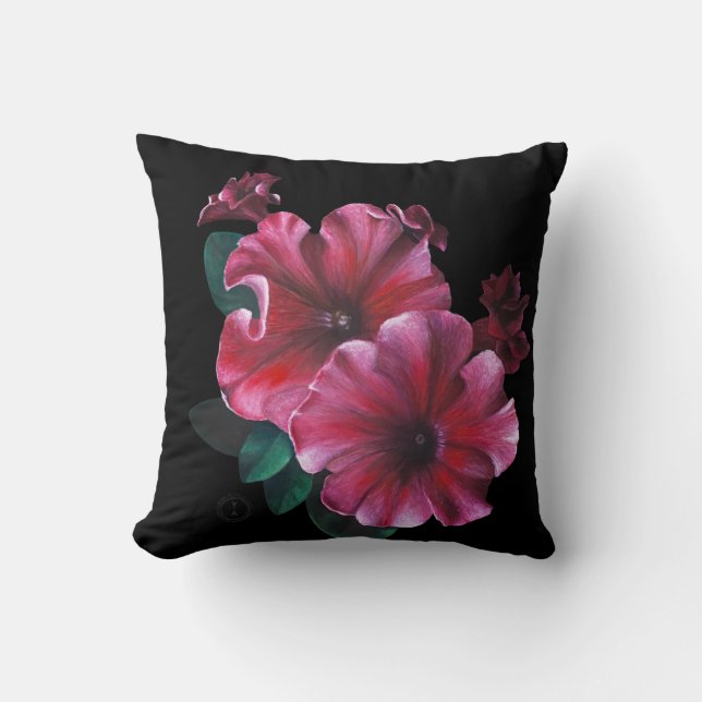 Petunia flower pillow (Front)