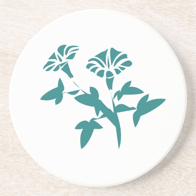 Petunia Flower Stylized Coaster (Front)