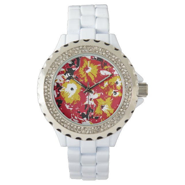 PETUNIA FLOWERS ABSTRACT WATCH (Front)