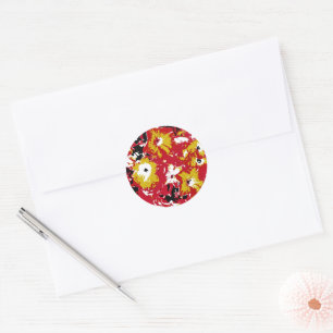 PETUNIA FLOWERS CLASSIC ROUND STICKER
