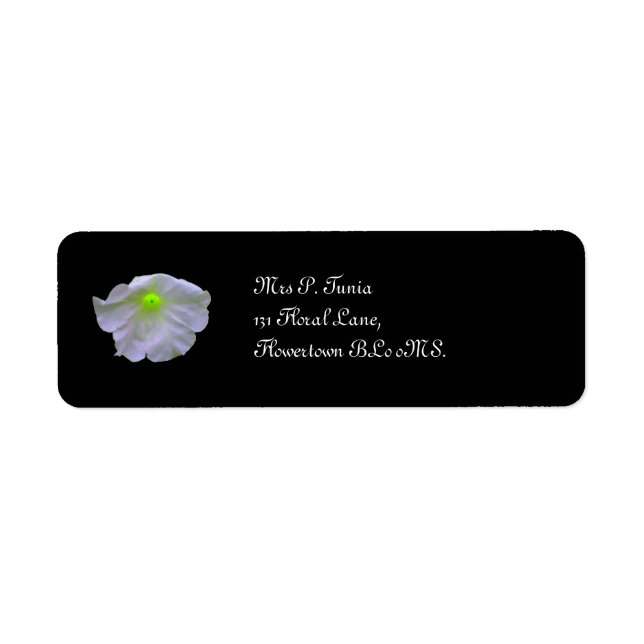 Petunia Green Glow Custom Address Labels (Front)