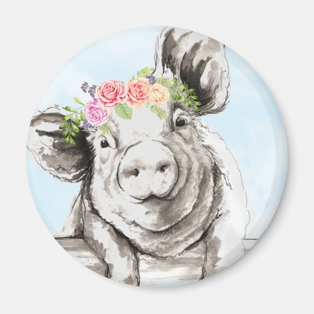 Petunia Pig Magnet (Front)