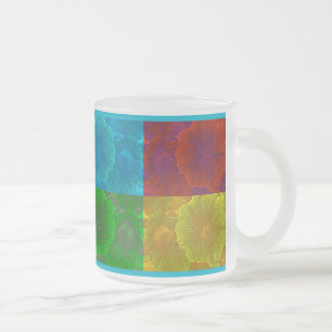 Petunia Pop Frosted Glass Coffee Mug