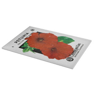 Petunia Seed Packet Label Cutting Board