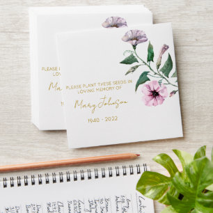 Petunia Simple Memorial Seed Envelope