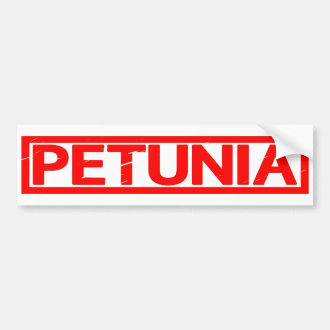 Petunia Stamp Bumper Sticker (Front)