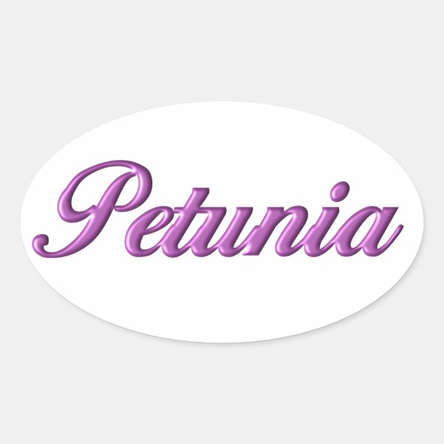 Petunia sticker name (Front)